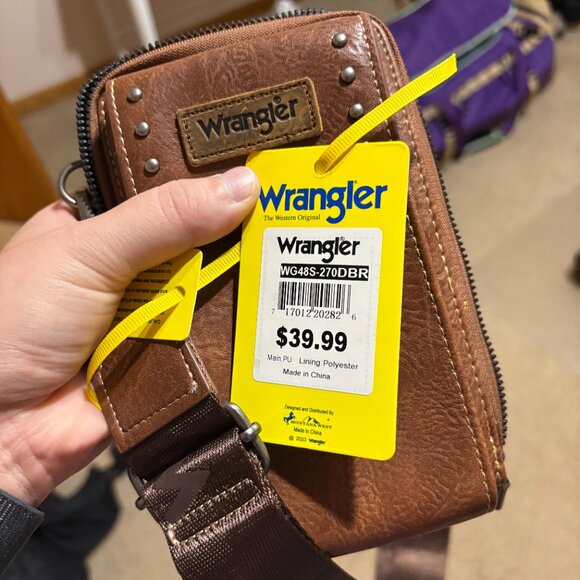 Wrangler Studded Cell Phone Crossbody Purse - Picture 5 of 5